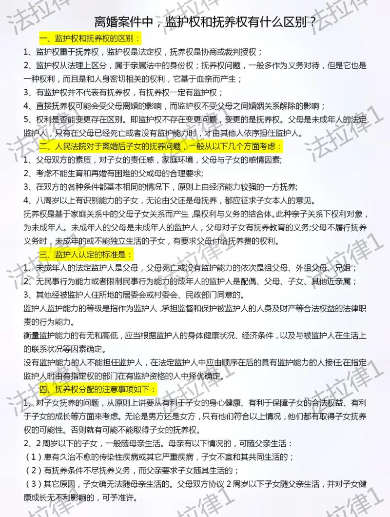 _抚养权监护权有什么区别_抚养权监护权不一样的地方